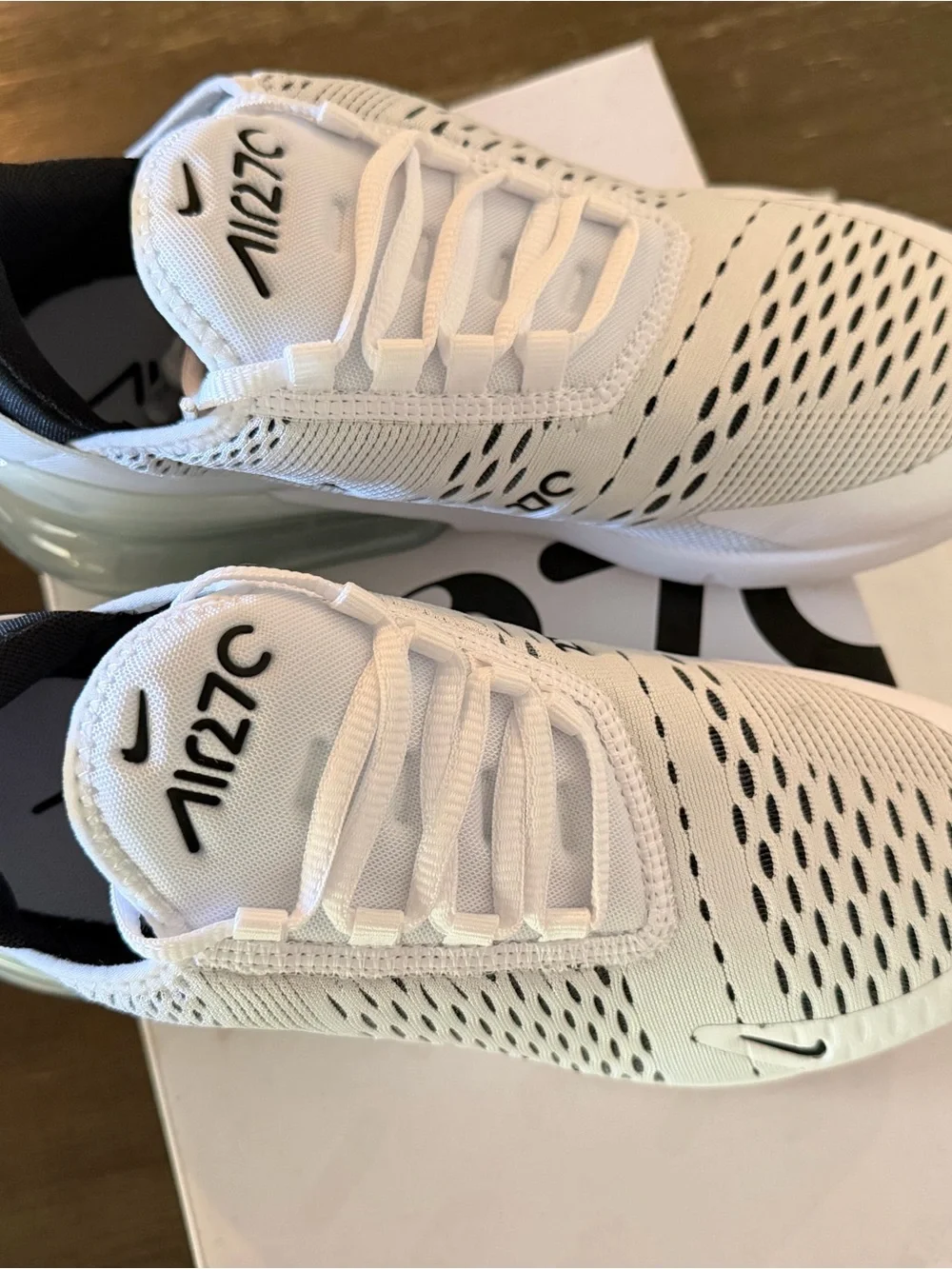Nike White/Black Air Max 270 Women's Sneakers